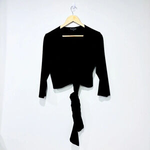🌼‎ NWOT  🌼 LAIT DE POULE Black wrap top